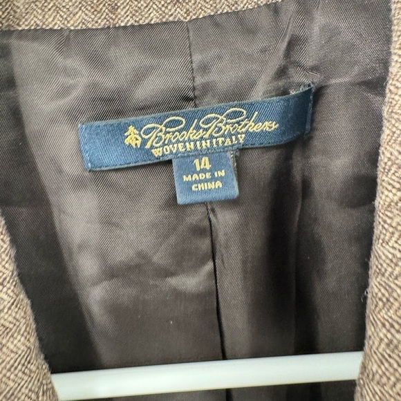Brooks Brothers zealander brown blazer coat jacket size 14 - Picture 4 of 10